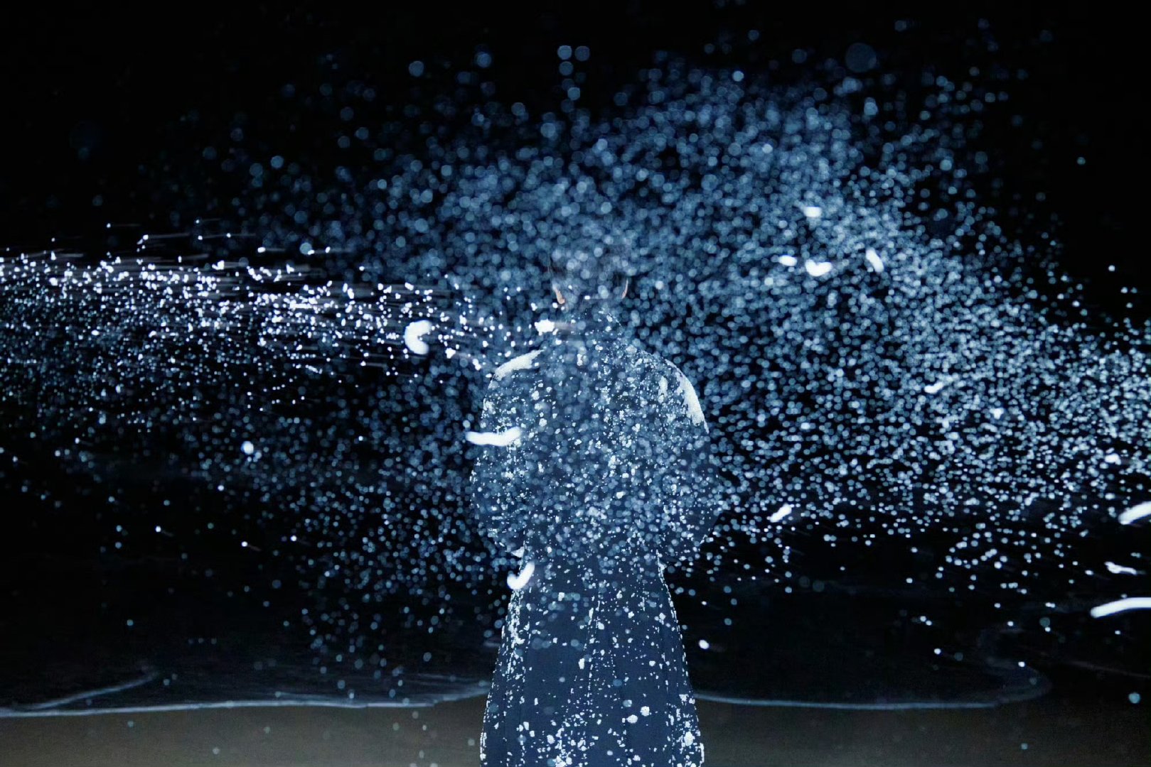 张凌赫ELLE风尚盛典出图张凌赫ELLE海边高定出图！190cm雪神氛围感拉满，