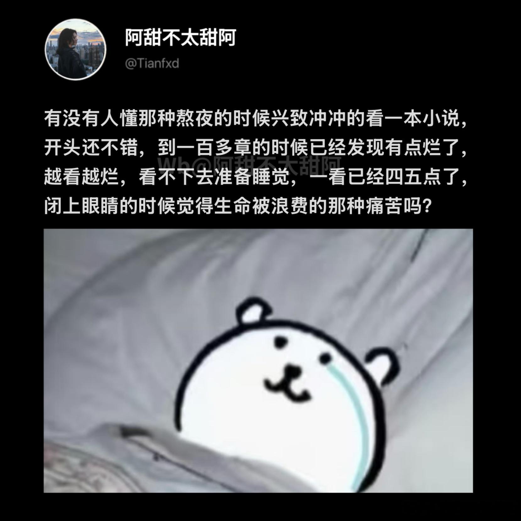 当我熬大夜看一本烂尾小说 ​​​