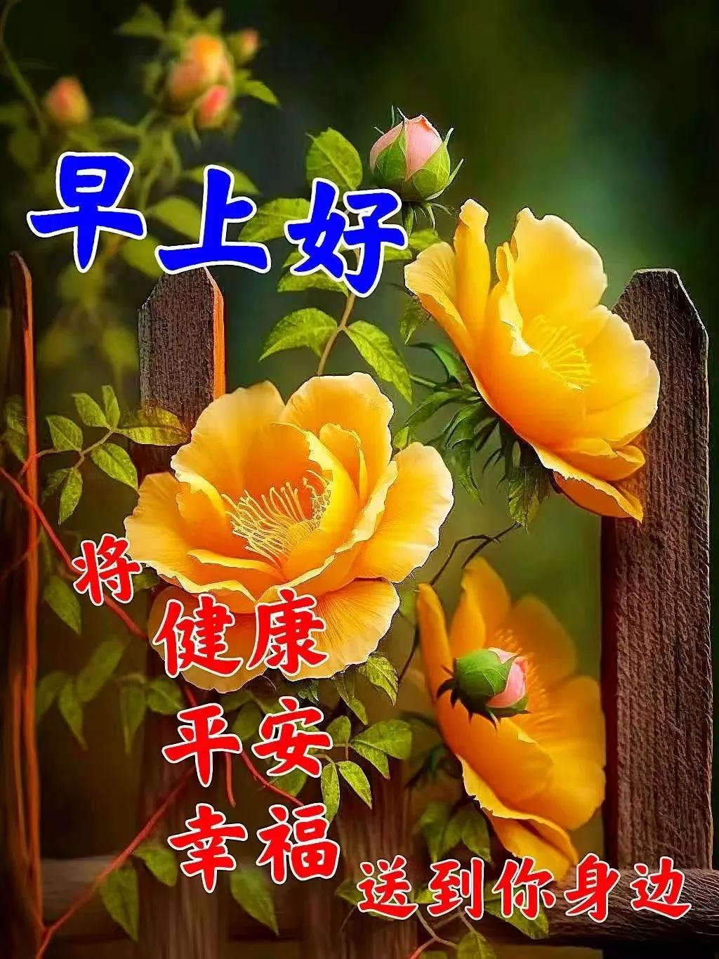 平安中送走了昨天，
吉祥中迎來了今天，
快樂中向往著明天，
願您永遠幸福安康。