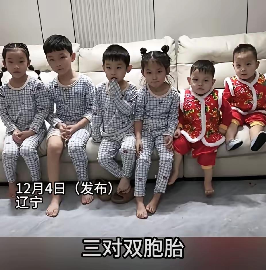 在辽宁，一位妈妈的日常视频，让全网看傻了眼。

结婚七年，怀孕三次，次次都是双胞