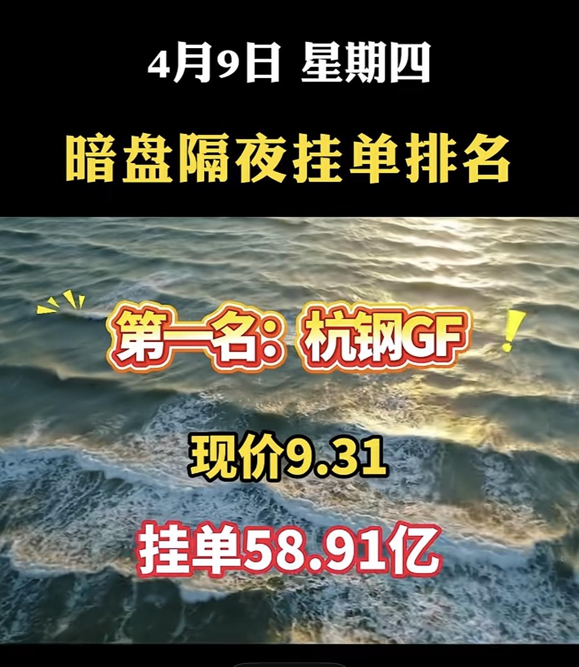 4月9日周四暗盘隔夜挂单排行揭晓

利欧股份以7.95的现价和106.22亿挂单