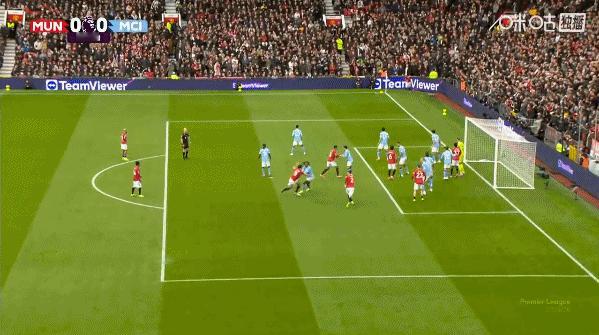 wow！马奎尔头球顶到横梁了！！！曼联vs曼城 英超联赛