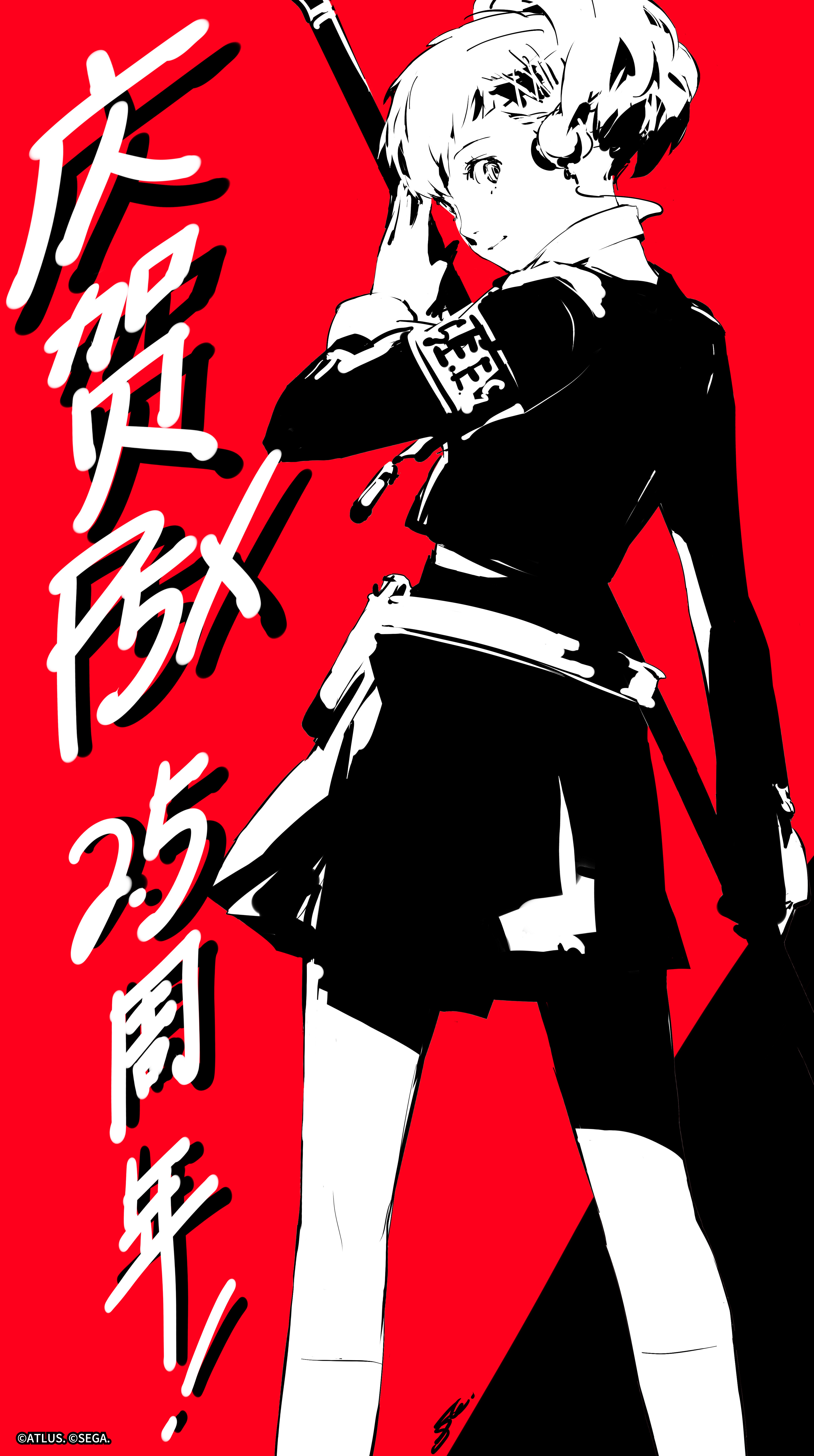 《P5X》X《P3P》联动纪念插图公开，是副岛成记绘制的“哈姆子”汐见琴音。女神