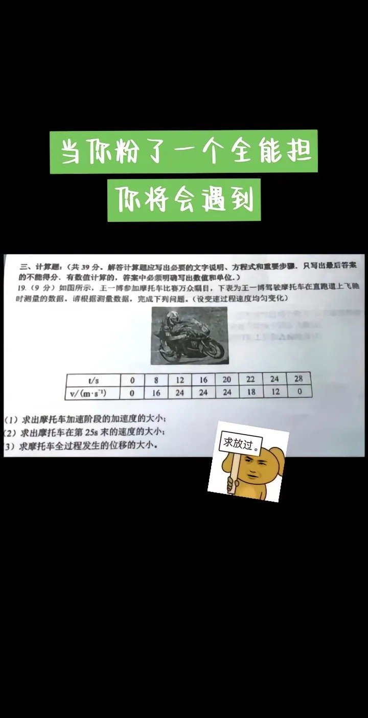 又到一年考试季，向我们走来的是考题素材库——王一博。网友说：“王一博的各项技能及