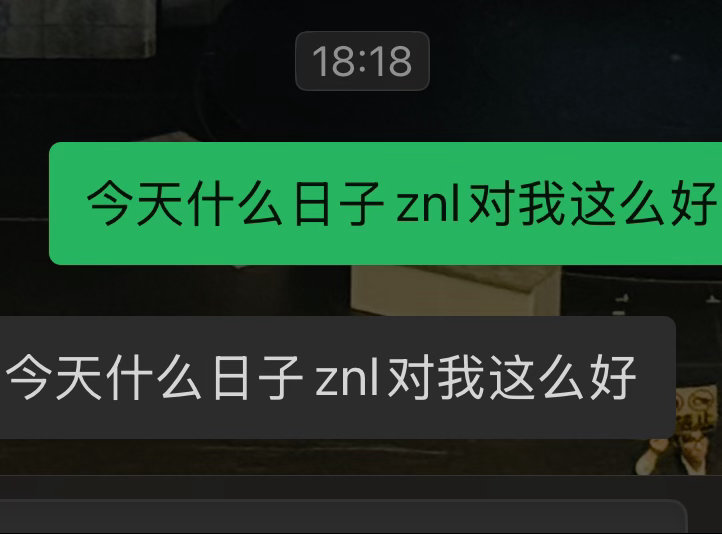 今天什么日子znl对我这么好又放rent饭又发秒坠的