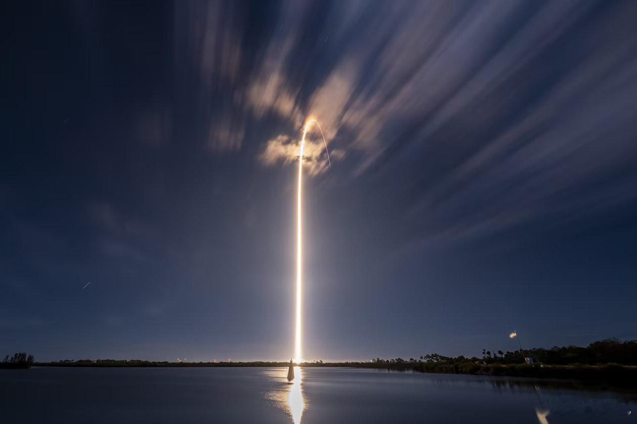 spacex 今日发射图片。晚安！ 