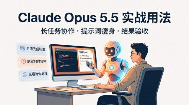 Claude Opus 5.5 官方手册精读：让 AI 把长任务一口气干完的协作方法