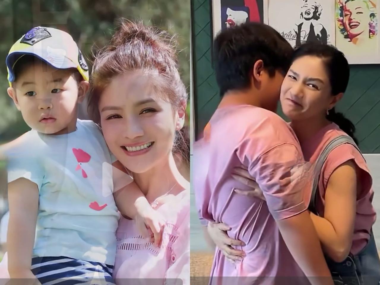 妈妈还想再像儿子小时候那样抱抱他，可是抱不动了。