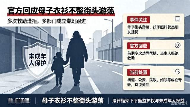 西安母子衣衫不整街头游荡官方回应：多次救助遭拒多部门成立专班