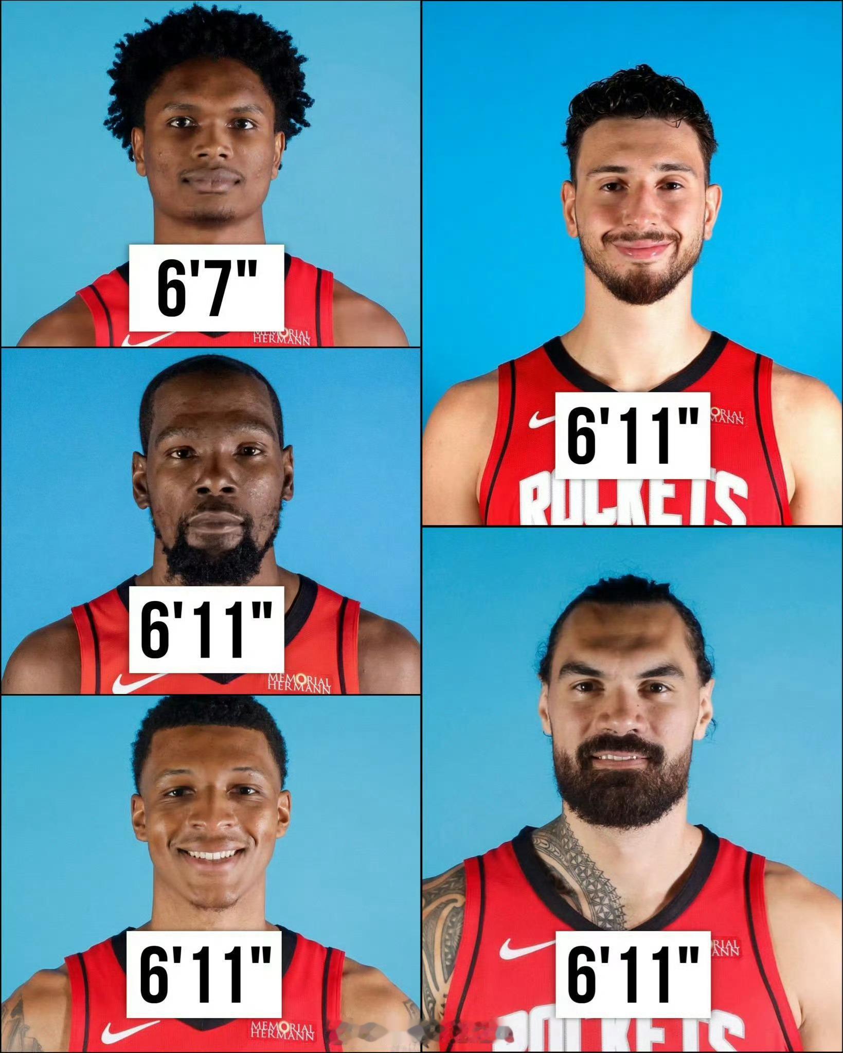 火箭五大首发，五人同时在场打了12多分钟净胜鹈鹕12分；篮板率为70.4%；净效