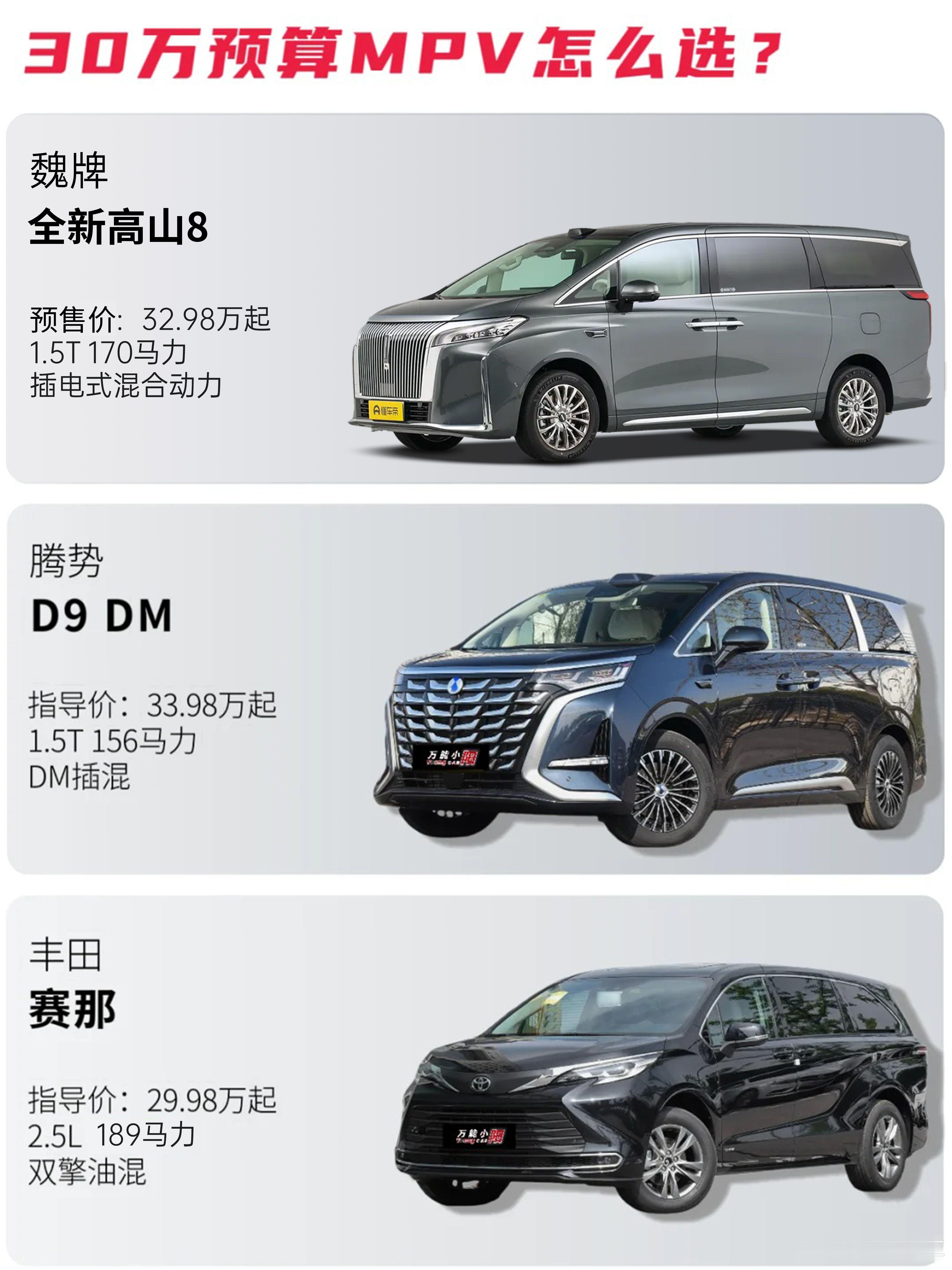30万预算MPV怎么选？一篇帖子教你30万级高性价比MPV魏牌高山8（插电式混合