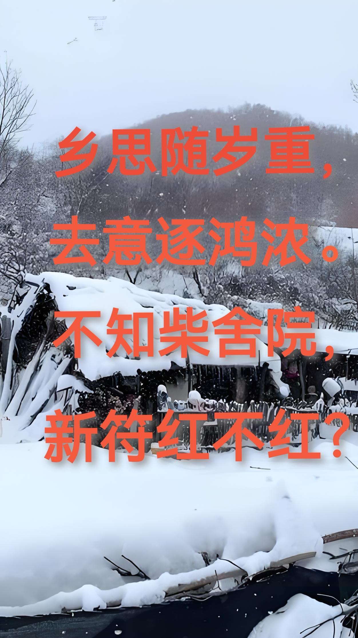 乡愁逢春节，去意重又浓

这首《岁尾乡思》的小诗，道出的是我归乡心切的挚念，把期