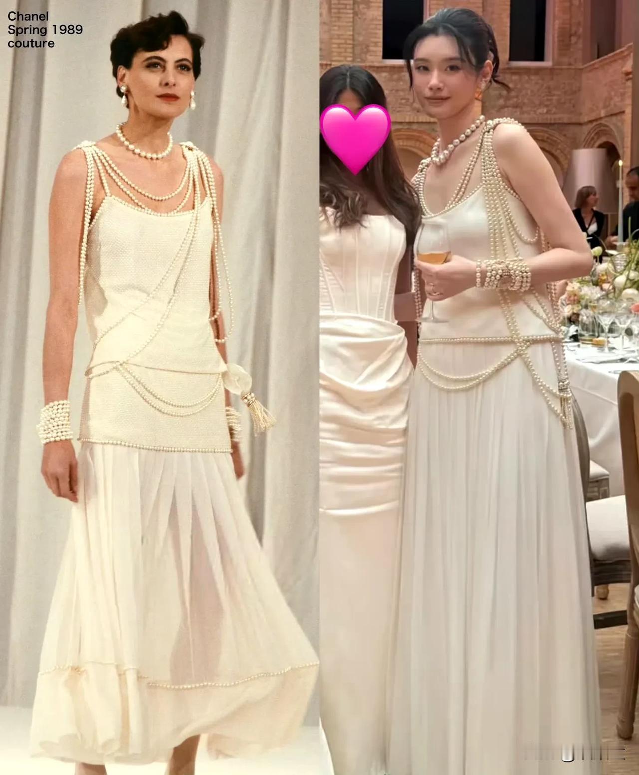 奚梦瑶输在哪里？
奚梦瑶身穿香奈儿古董高定裙出席晚宴，可与模特相比，奚梦瑶逊色很