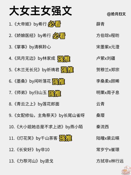 啊啊！26本大女主女强古言爽文！哪本是top