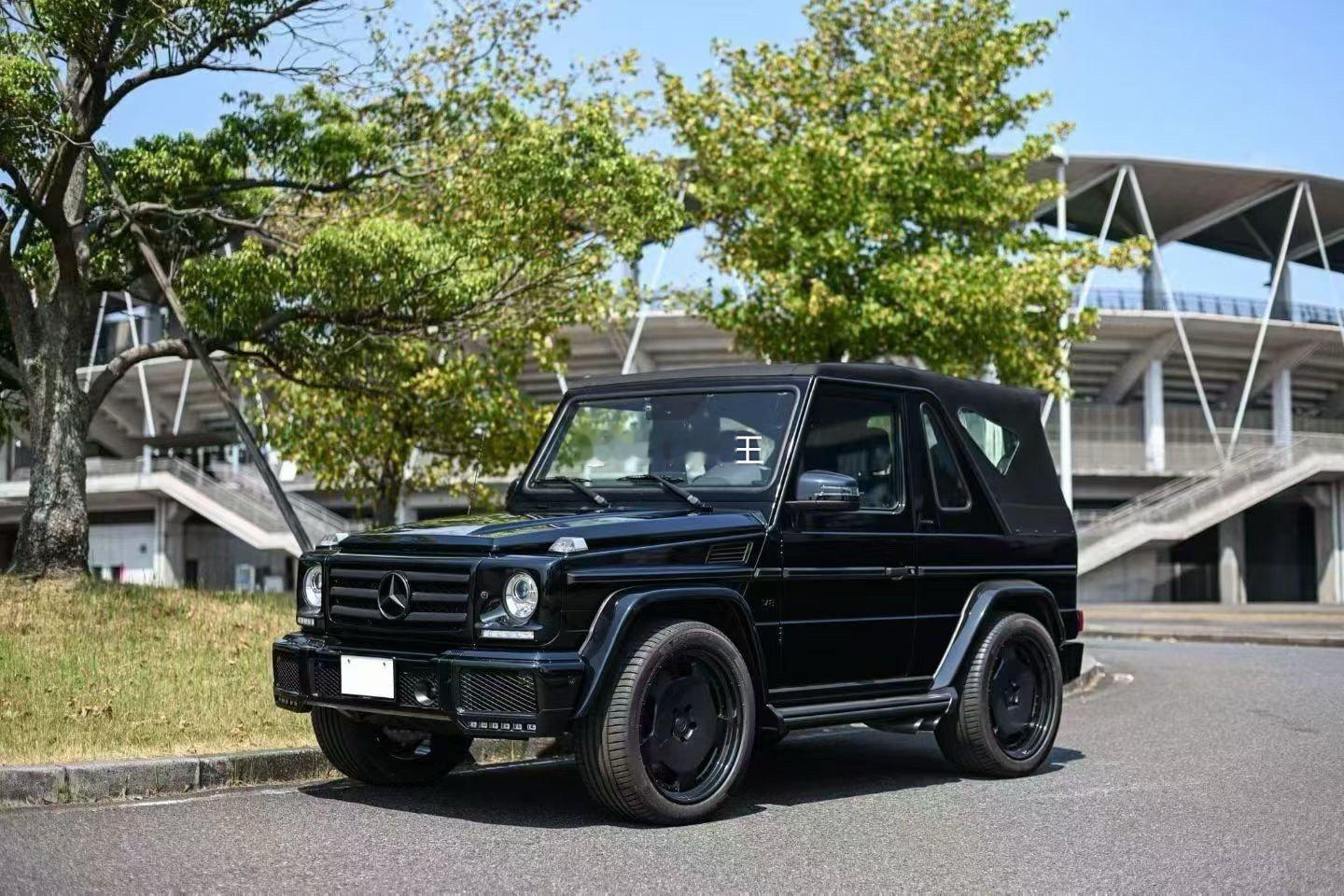 奔驰G500 Cabrio升级美国🇺🇸 HRE 544 哑光黑 桶身亮黑 S
