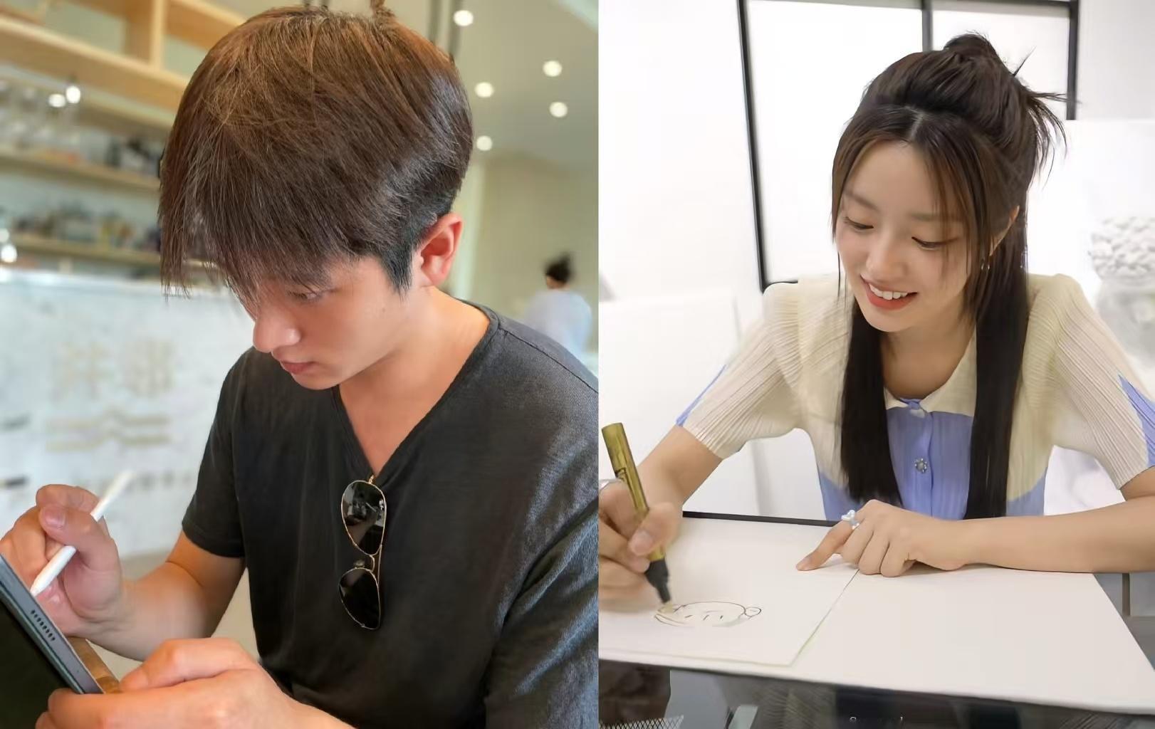 内娱第一对美术生cp 谁懂啊！看到纱幔侧拍的站位我直接鸡皮疙瘩起来了！ ​​​