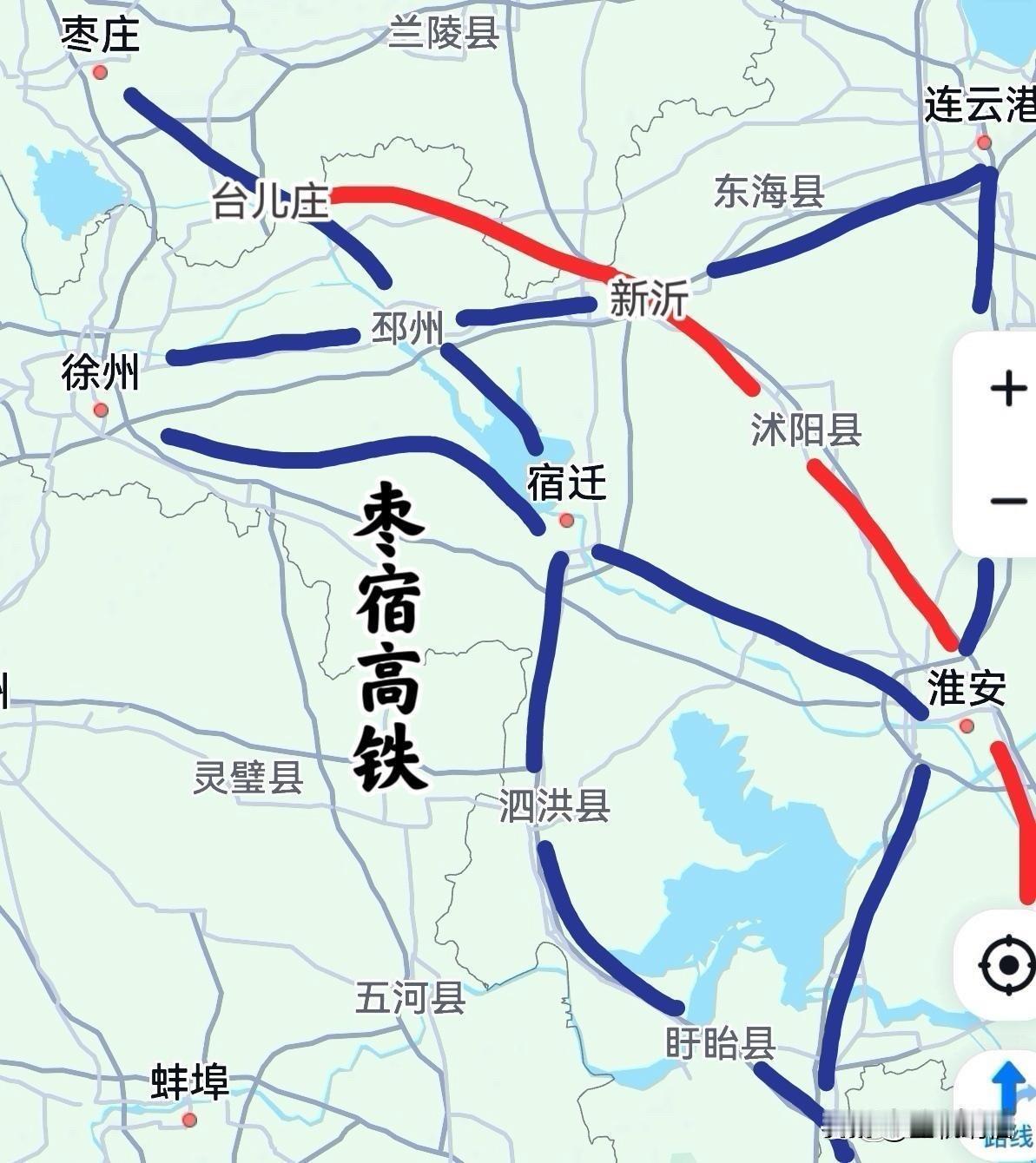从目前苏北的高铁线路图来看，沭阳人最渴求的线路，确实与已经规划好的枣宿高铁线有重