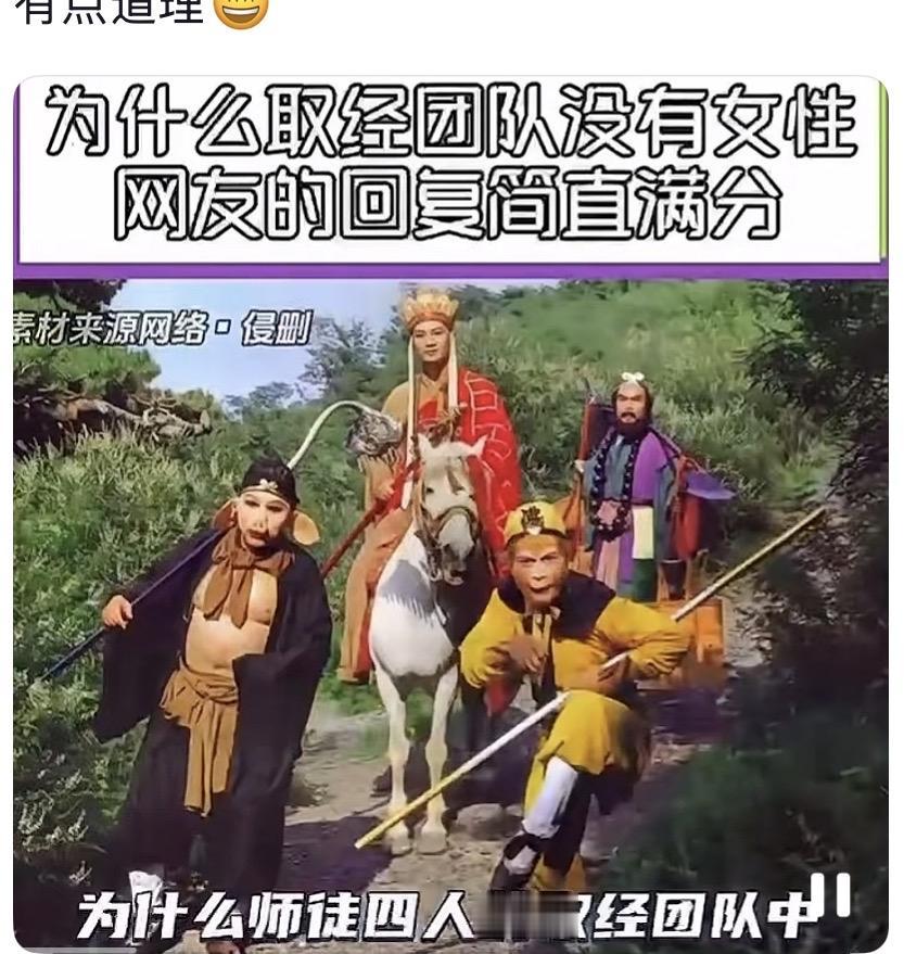 哎我去！我要笑喷了！外国网友质疑西游记取经团队为啥没有女性，师徒四人都是男性，是