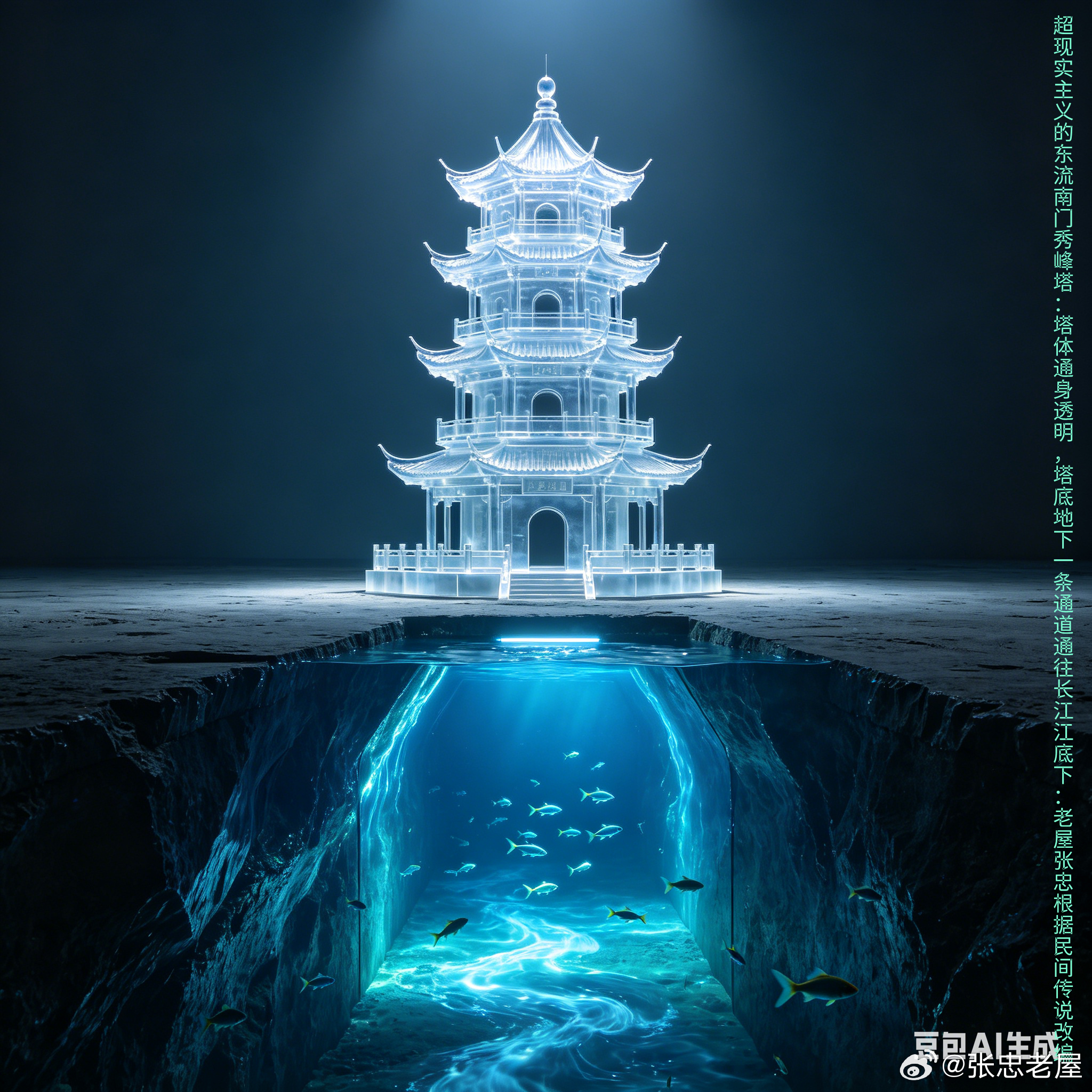 超现实主义的东流双塔艺术老屋张忠首创超现实主义艺术作品——南门1-4号/北门1-