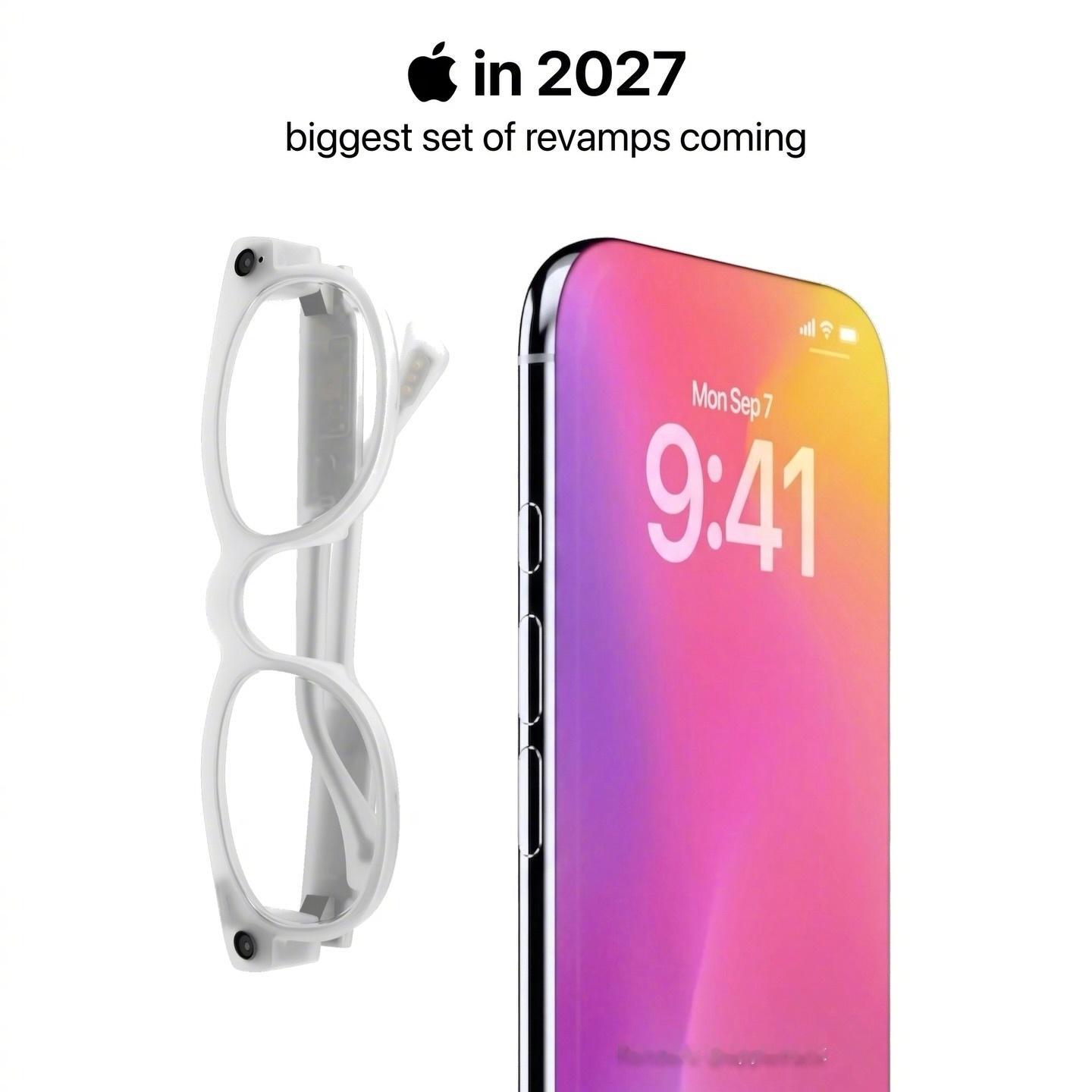 苹果正在计划2027年最大改版系列，新产品将会是iphone20周末纪念版，同时