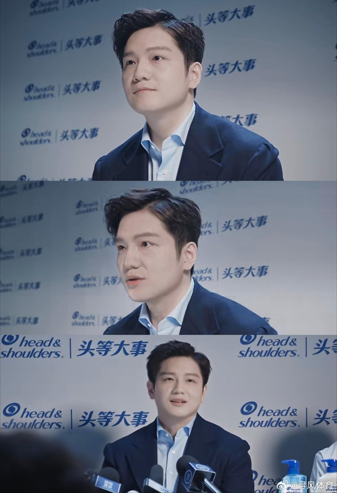 樊振东妥妥的外交官气质 ，这一次东哥头发两边梳变成大人的模样。樊振东 ​​​