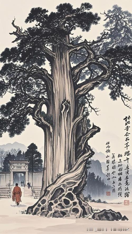 《仙峰庵屋内大树》
——清 · 朱煌
举头天外几千年，
历劫风霜不变迁。
消尽人