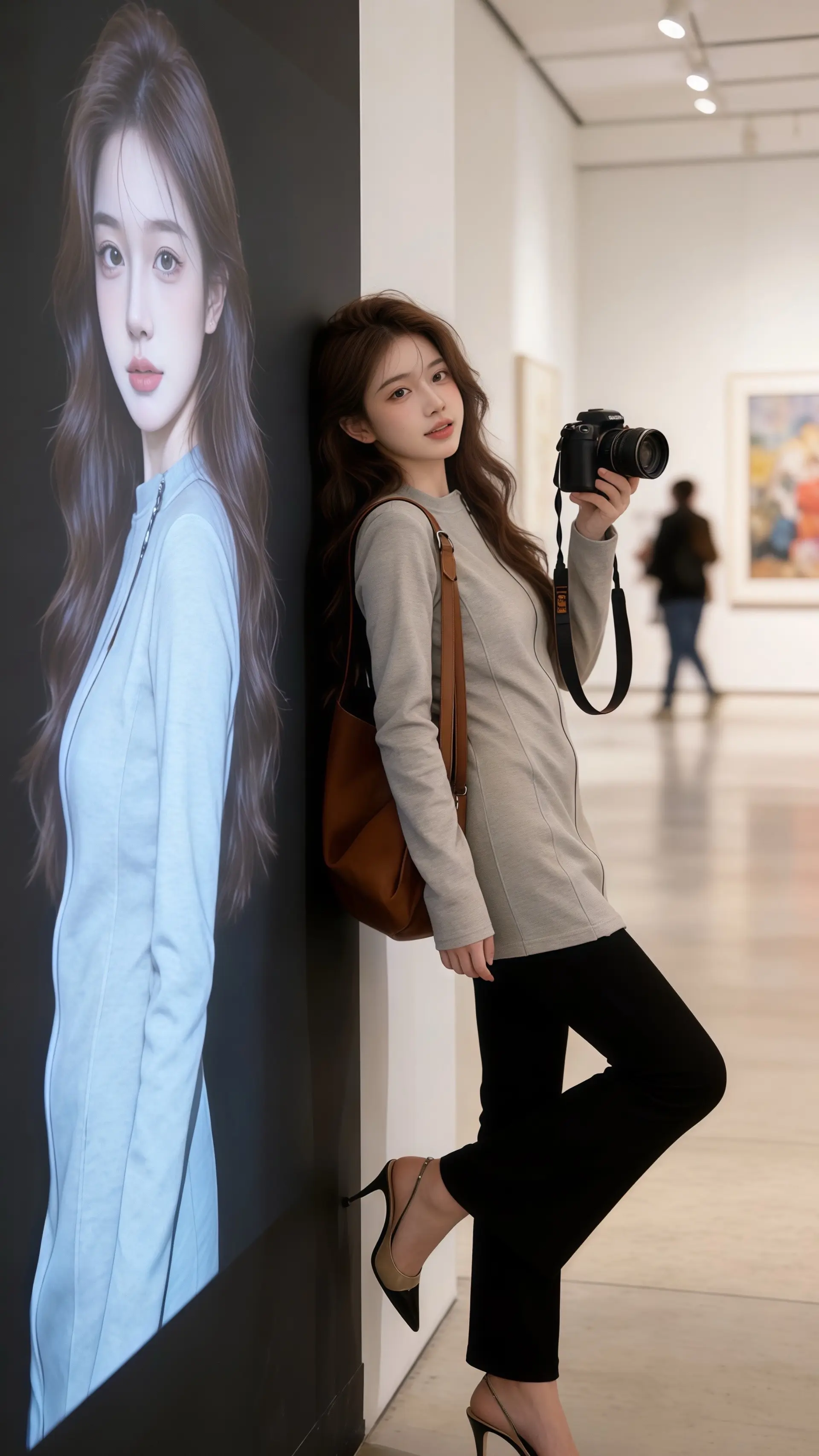 被易梦玲的中式美征服了法式鱼骨裙自带白月光滤镜姚安娜淡蓝色流光长裙造型...