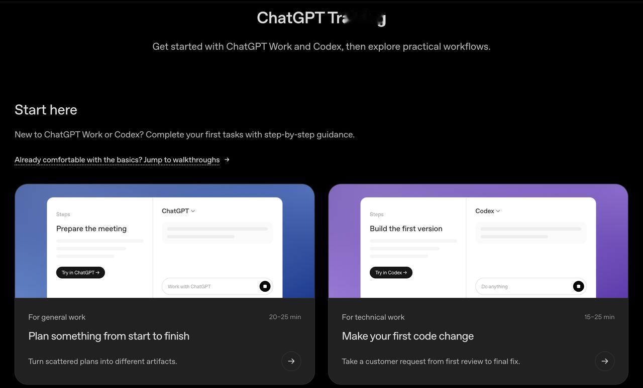ChatGPT官方入门与进阶资源：ChatGPT Training——包含模型、