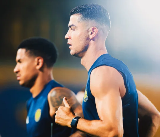 C罗今天训练的镜头