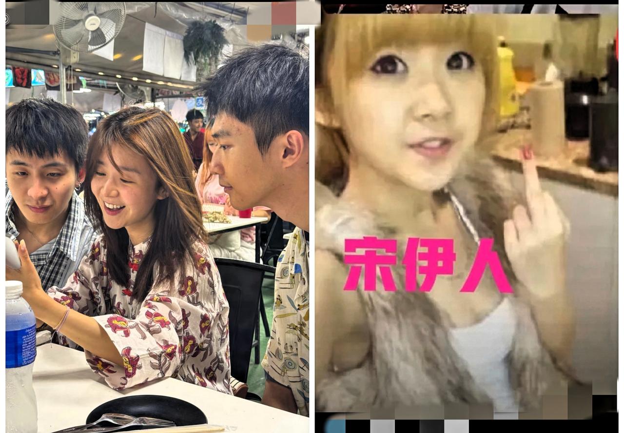 这个宋伊人icon是什么来头？
一边是北大研究生的学霸icon标签，
一边是自曝