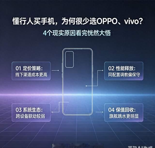懂行人买手机，为何很少选OPPO、vivo？4个现实原因看完恍然大悟