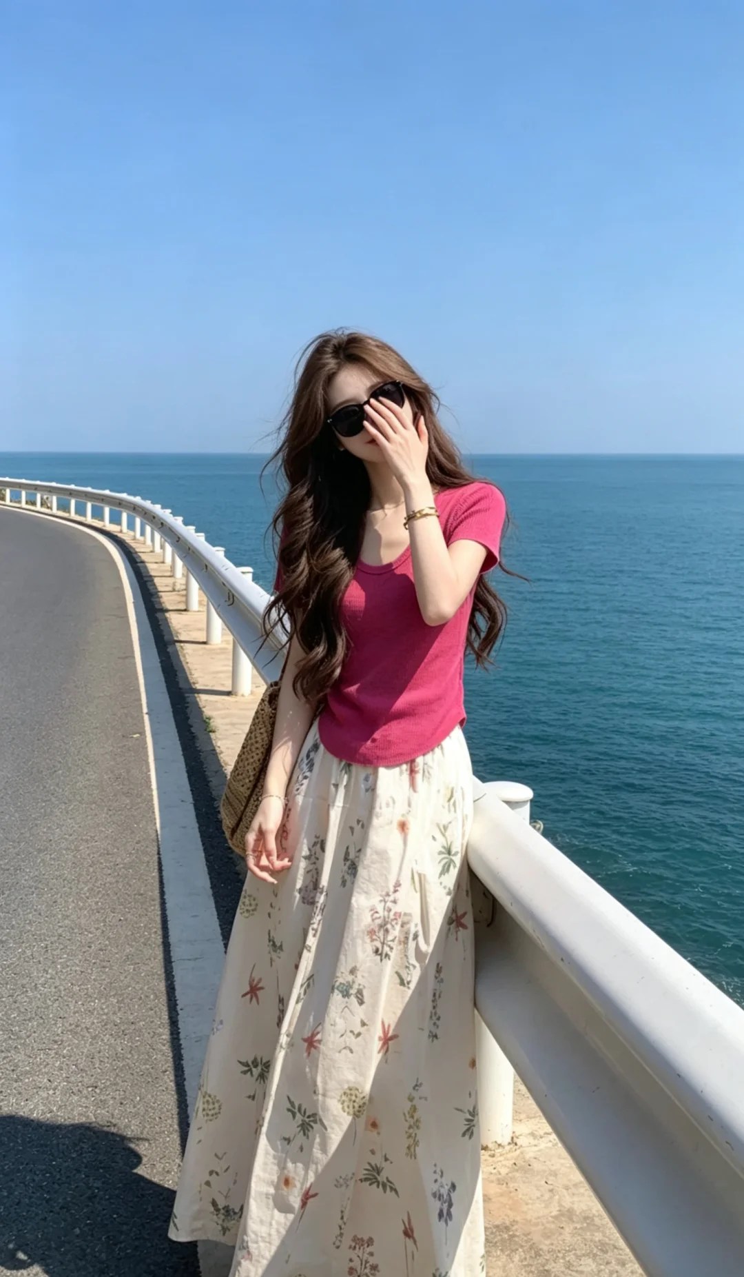 谁懂！去海边穿碎花裙的浪漫～