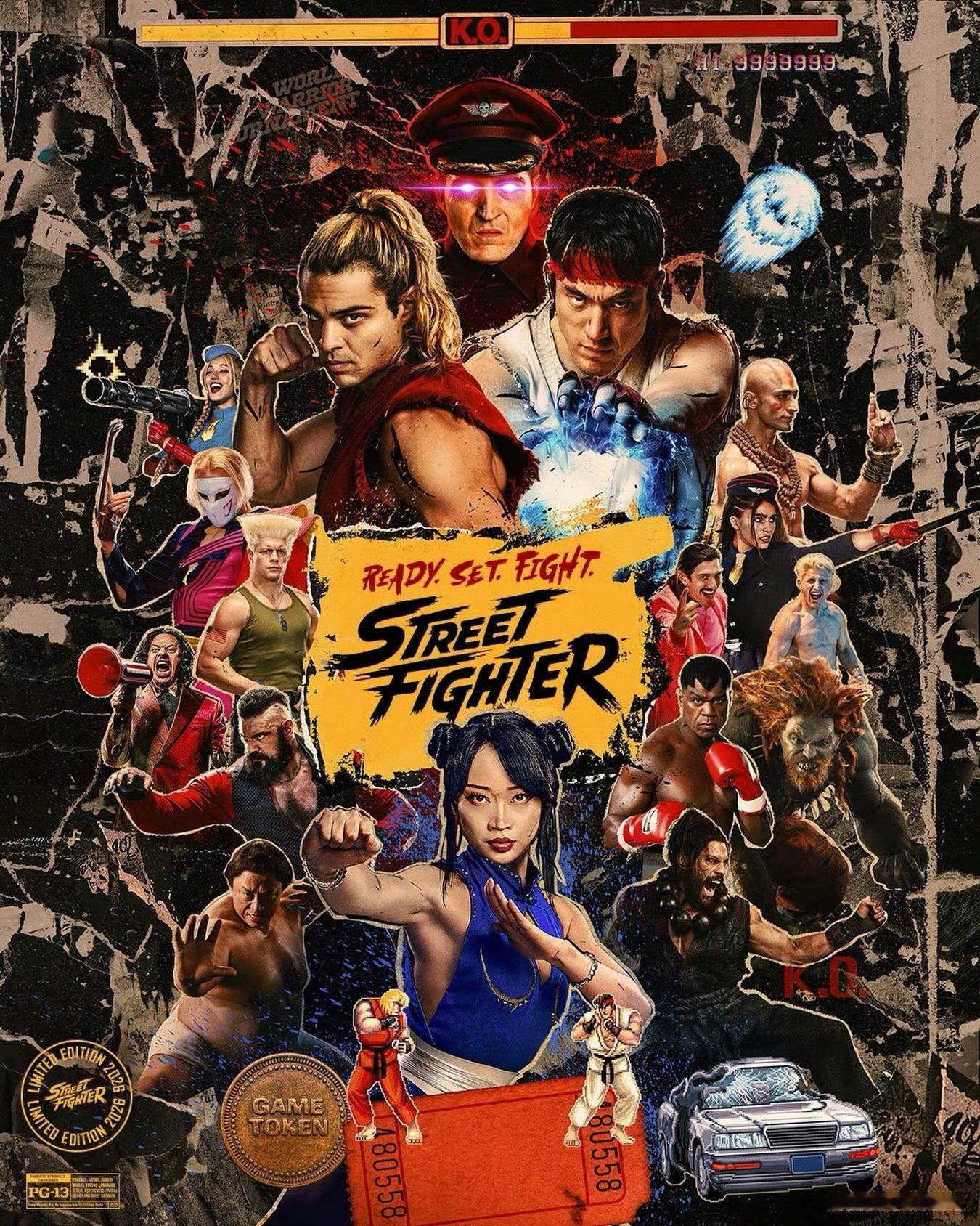 《街头霸王》真人大电影发新海报，北美定档10月16日上映。 ​​​
