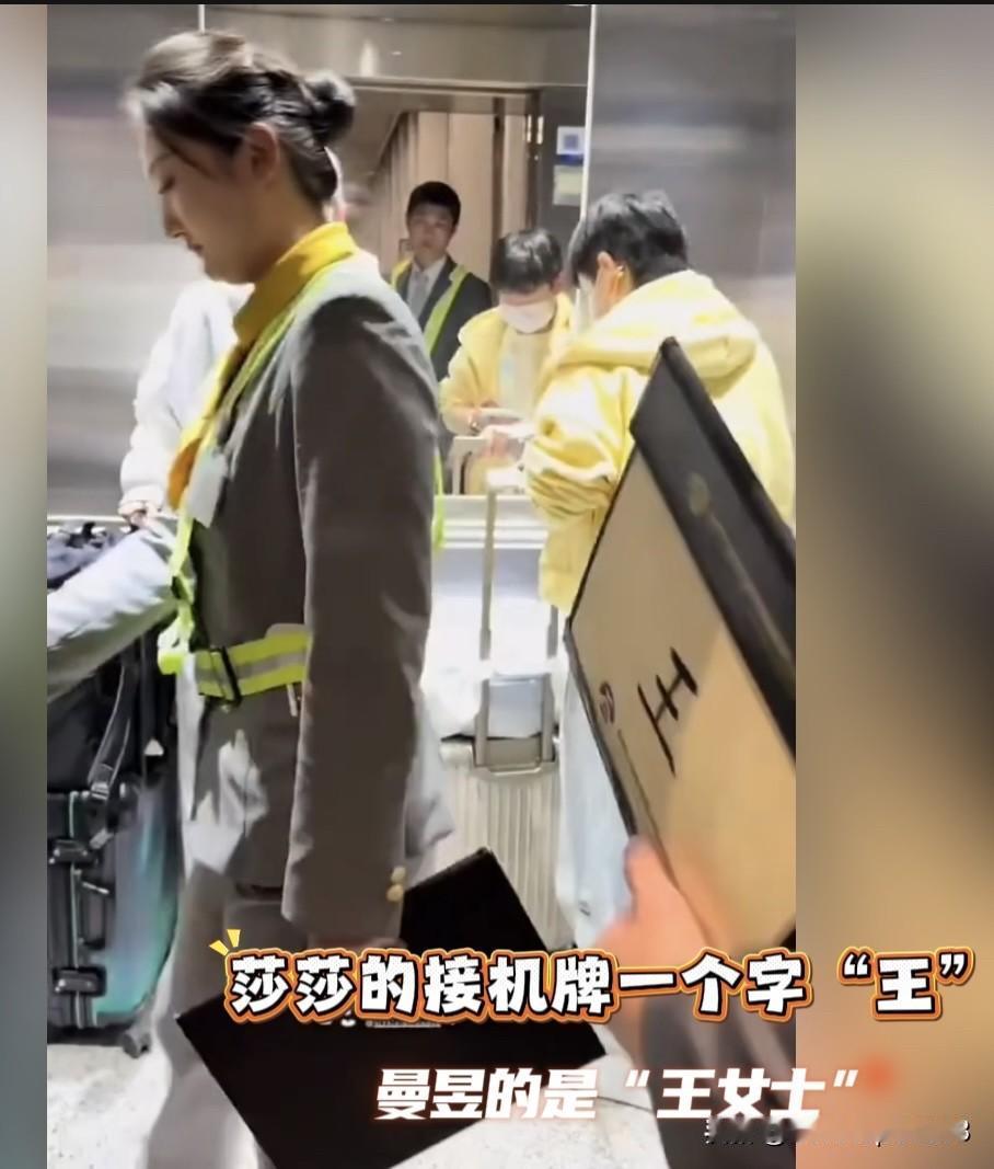 莎莎到达北京机场，vip的接机牌是一个字“王”，曼昱的是王女士。

莎莎换过很多