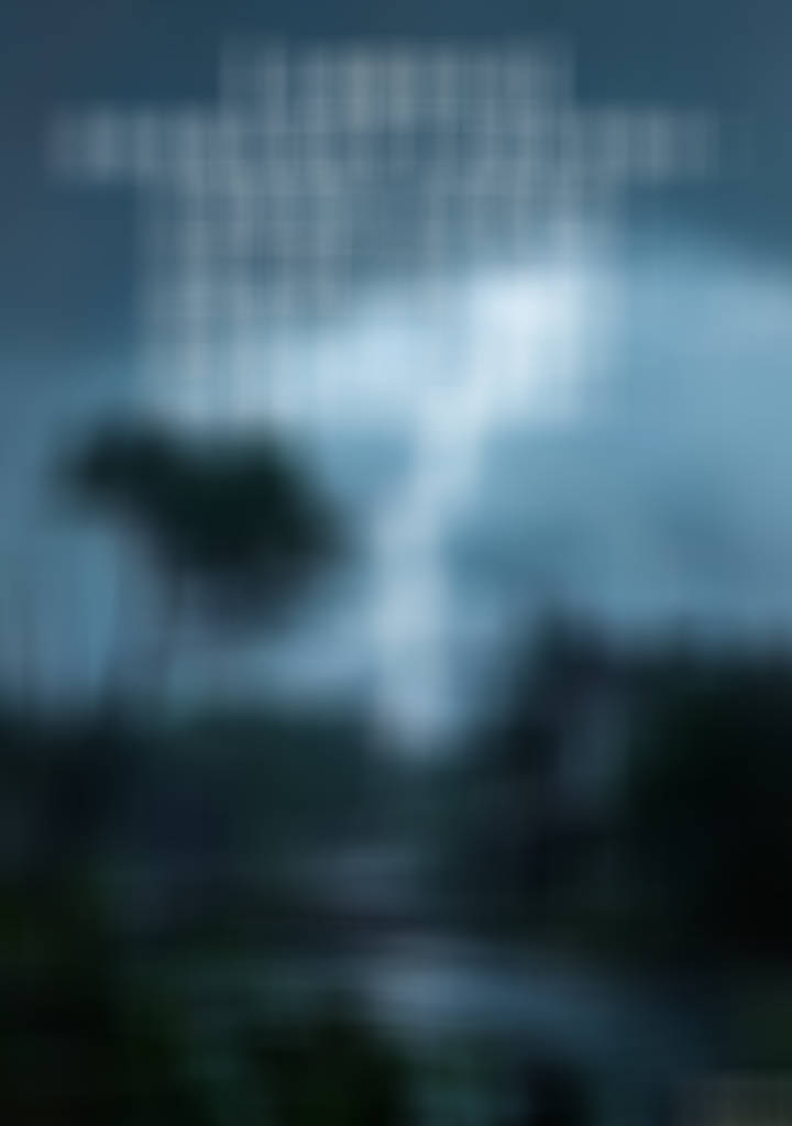 【北园骤雨遇闪】癸卯年骤闪急雨中于北园亭中吟作。狂雨搅湍声，亭外乱蛙鸣。疾雷云间
