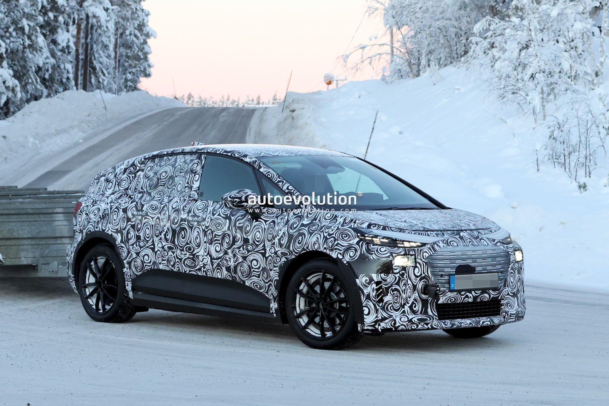 奥迪 A2 e-tron 伪装车！感觉哪里怪怪的~ 