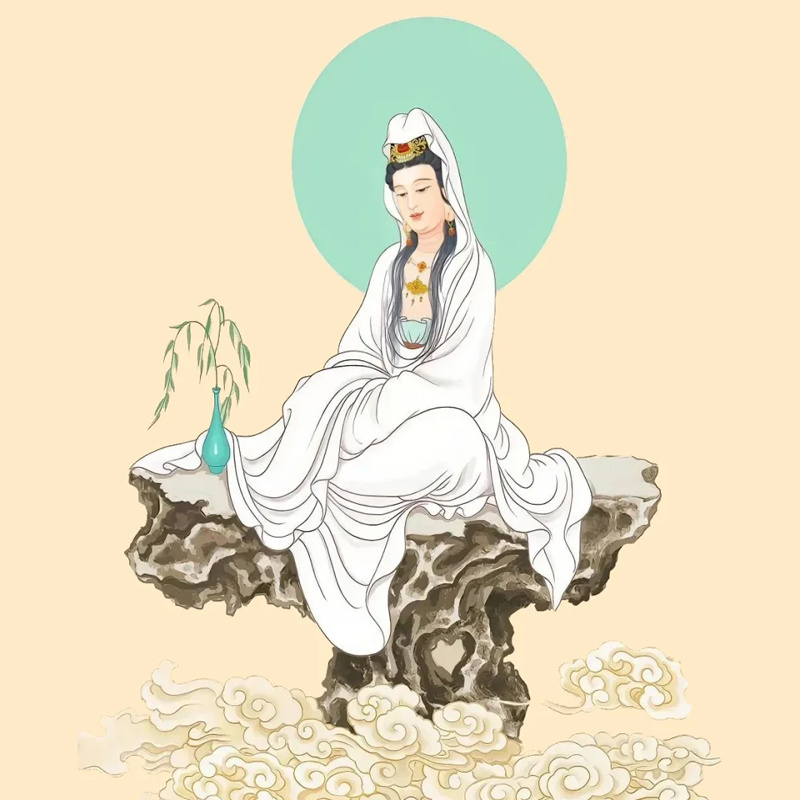 观音菩萨护佑，福气多多，贵人相助，财源滚滚！  