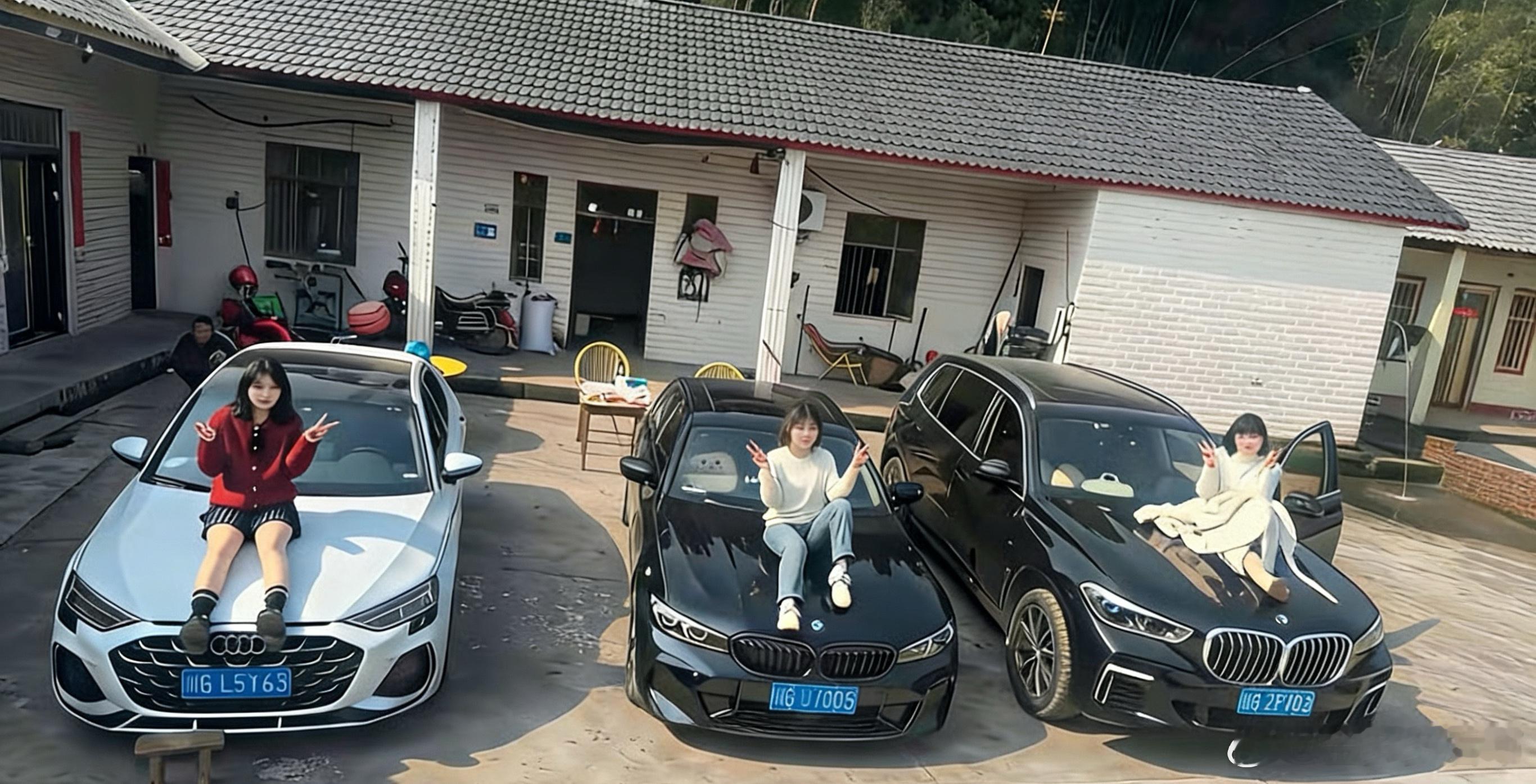 三姐妹返乡气场全开，豪车+颜值在线，猜猜谁是隐藏的富婆？ 