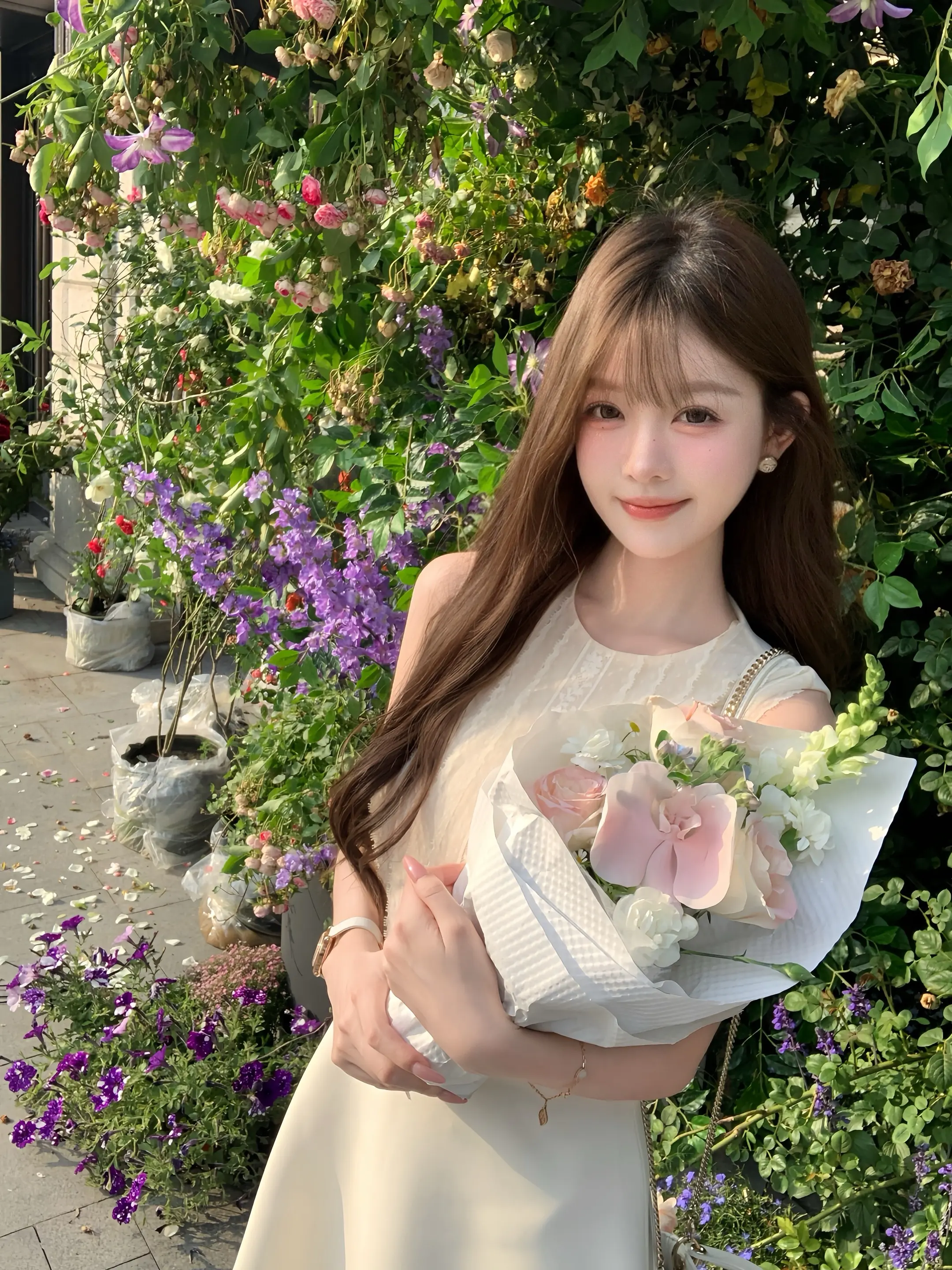 街边的花店💐。