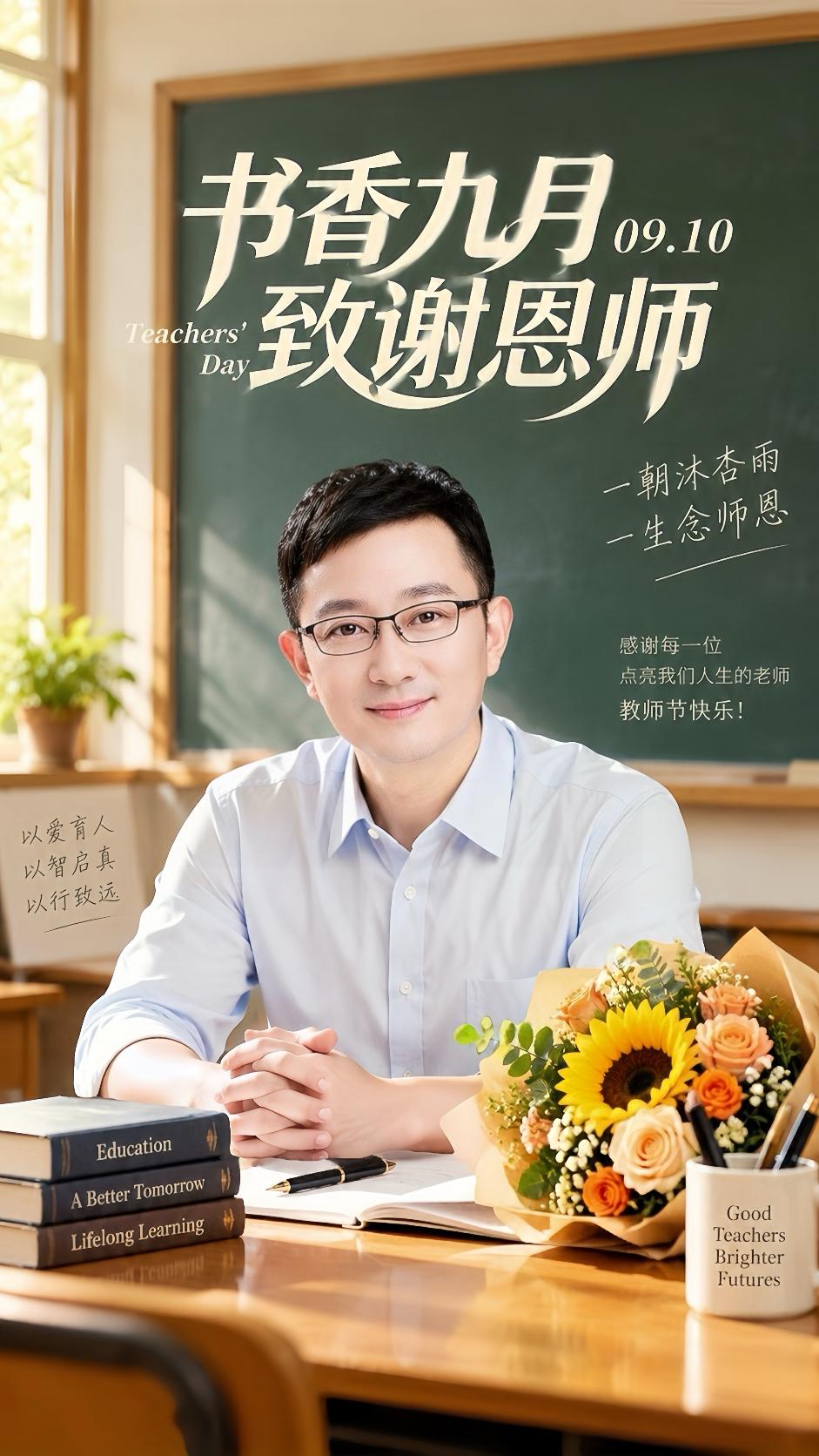 【师恩厚重，静水流深】@唐加文，笔名金观平

一支粉笔，耕耘岁岁春秋；三尺讲台，