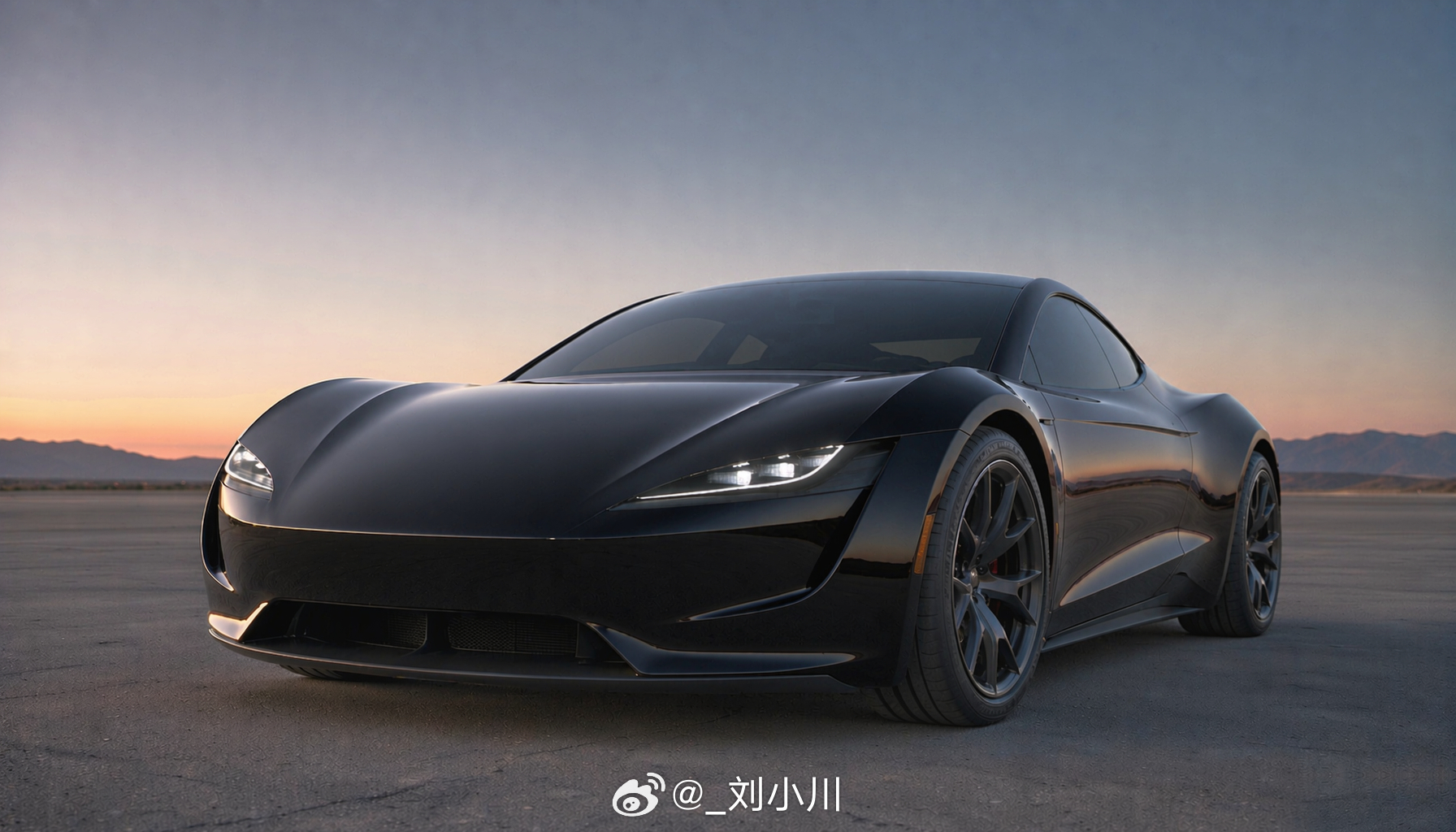 新一代特斯拉Roadster渲染图 我做了一组新一代特斯拉Roadster II