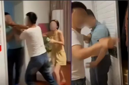 陕西渭南，女子出轨被丈夫捉奸在床，谁曾想当众被打了几耳光的女子，竟趁人不注意冲出