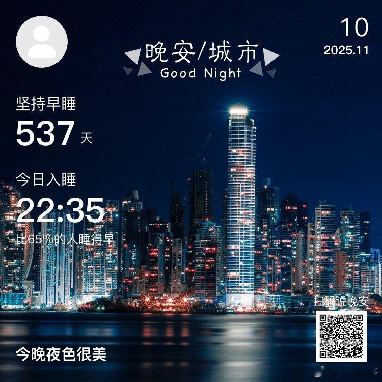 日常[超话]晚安[月亮]，你已连续晚安打卡537天。不是因为有希望才去努力，而是