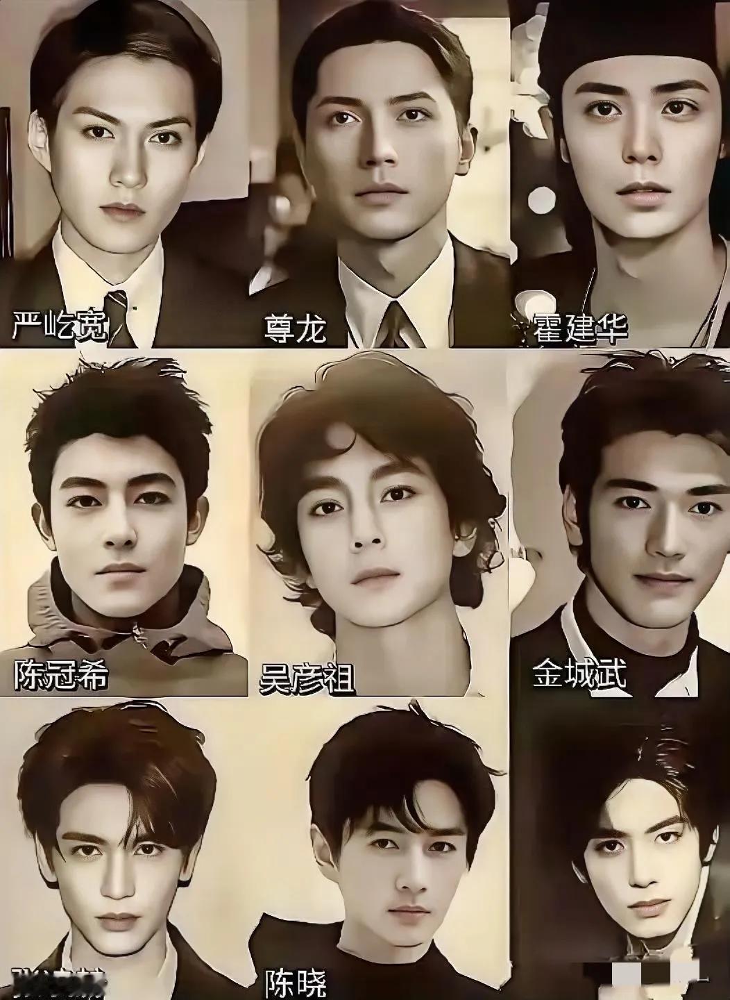 9个顶级男星，有人说第一个最好看，我感觉第一个也就一般，第689最好看，你认为谁