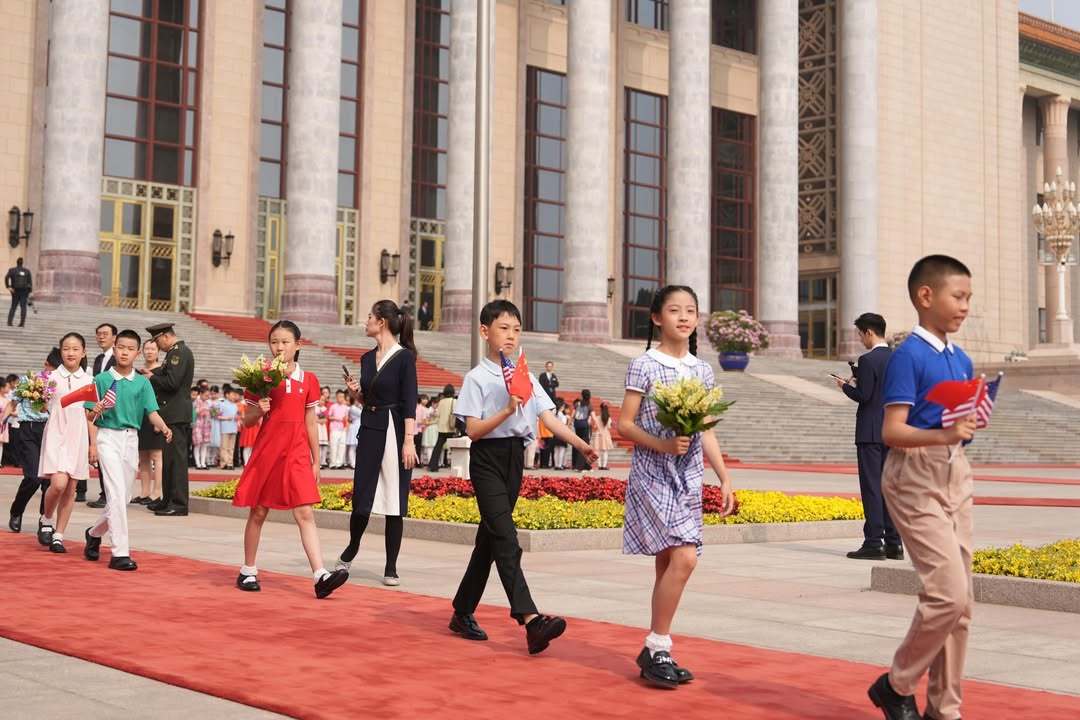 特朗普访华欢迎宴会分享一些无印良品，欢迎仪式部分 