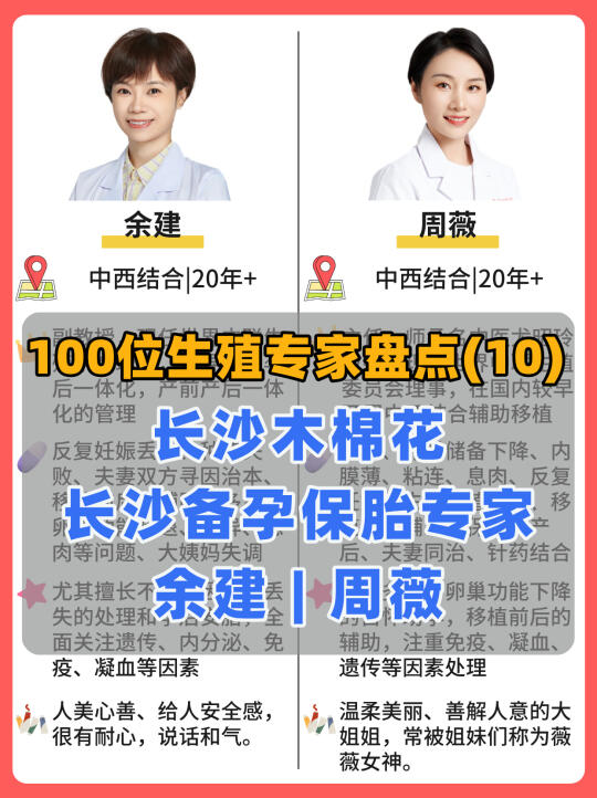 生殖保胎专家盘点|长沙木棉花余建&周薇