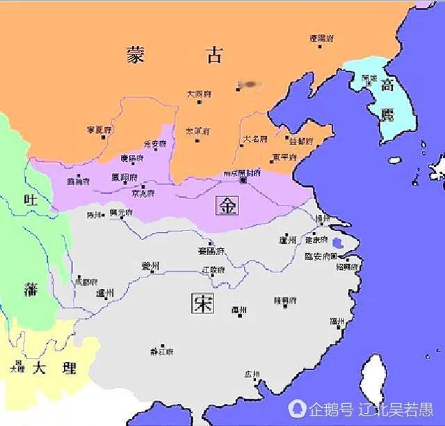 金蒙战争持续了23年，强大的金国在对蒙古的战争中节节败退，此时，坐山观虎斗的南宋