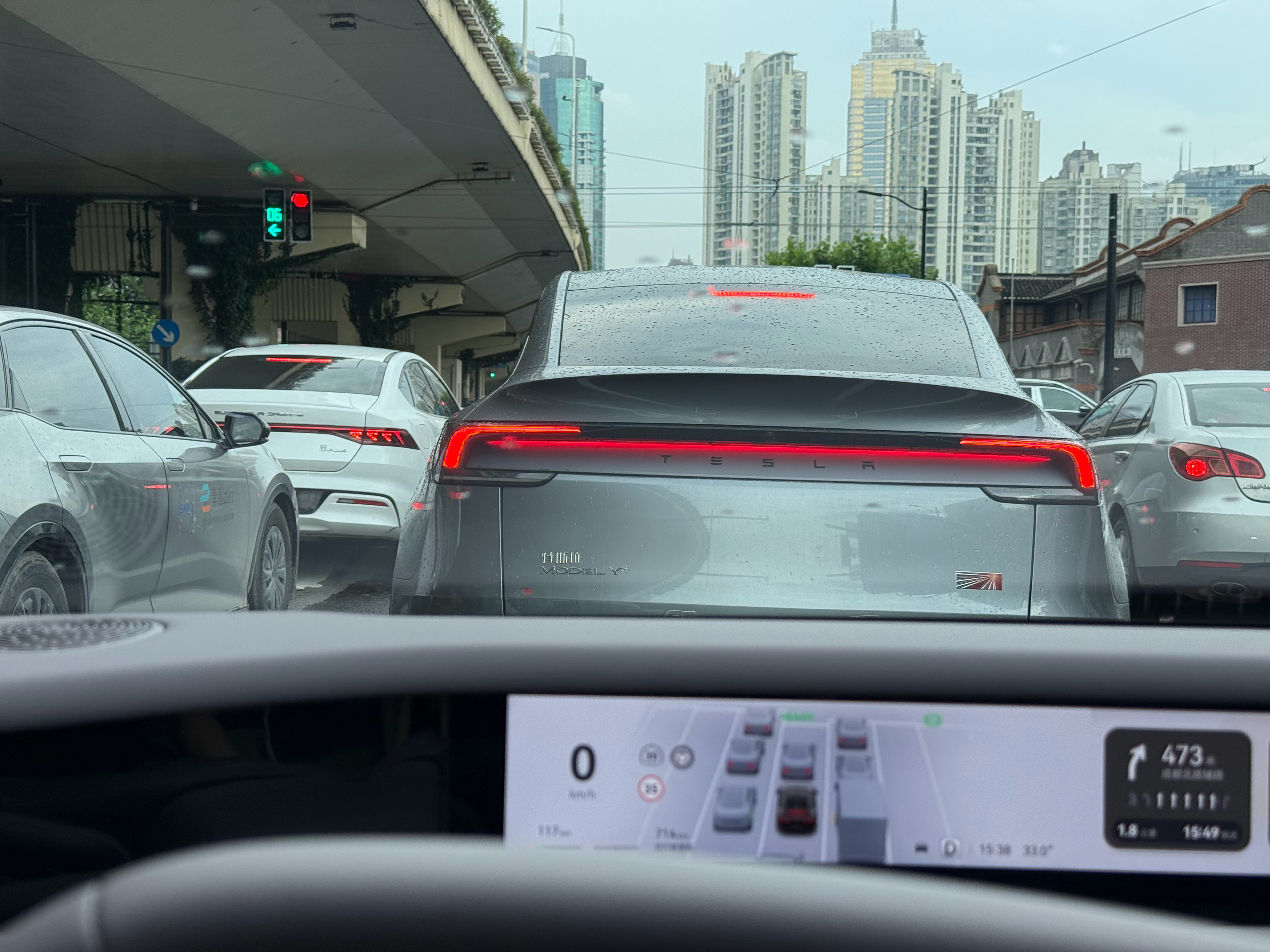 特斯拉新Model Y这个漫反射尾灯在没有灯的乡间赛博感要远大于都市里的感觉你们