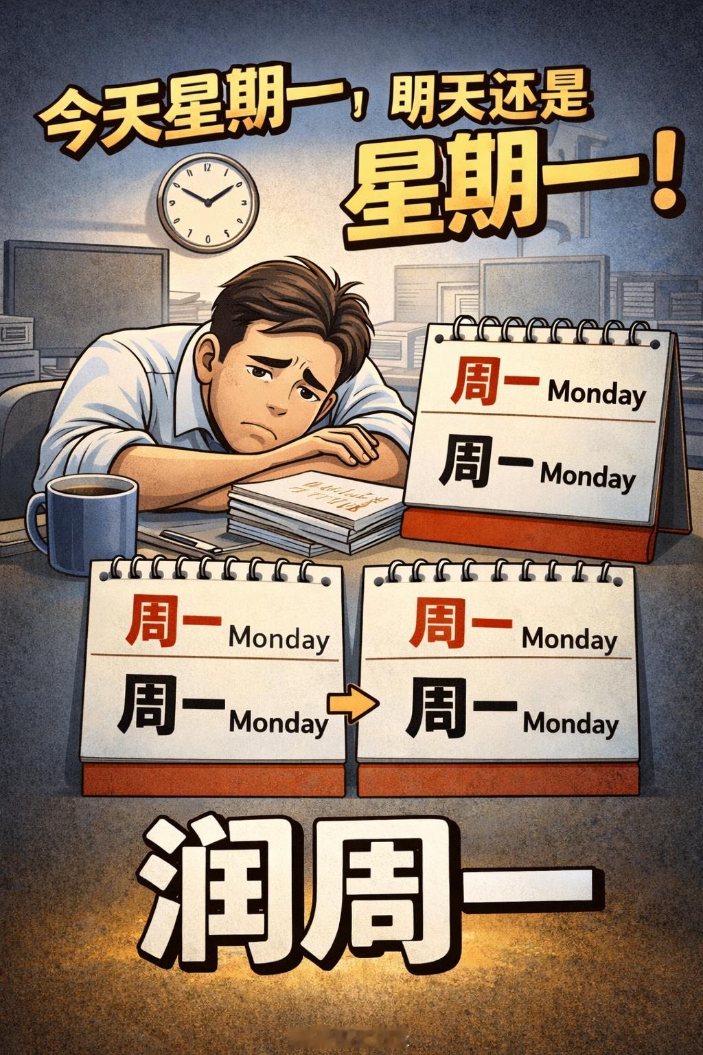 今天是周一，明天还是周一，闰周一