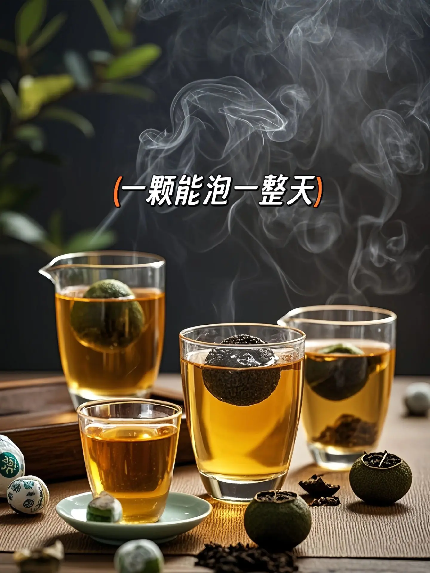 新会小青柑普洱茶大份量浓香耐泡!  小青柑是采用广东新会青柑掏空果肉后...